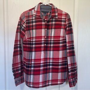 Tommy Hilfiger Women’s Plaid Flannel Red White & Blue Small